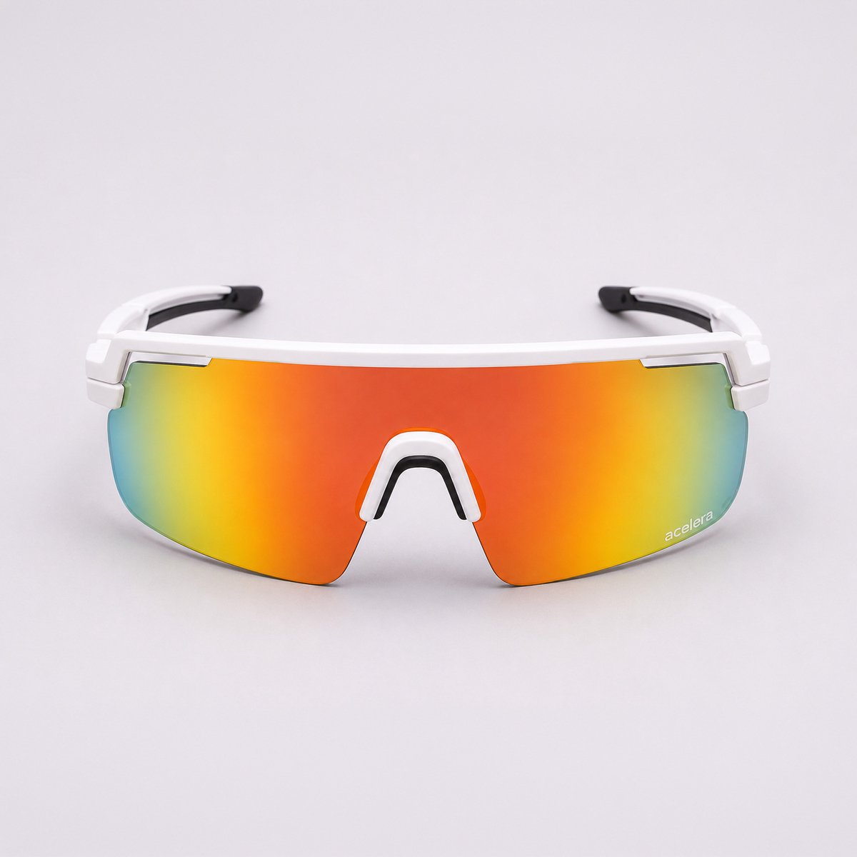 Acelera Intermediate Fietsbril - Gepolariseerde fietsbril met verwisselbare lens - Fiets zonnebril - Wielrenbril - Unisex - Wit