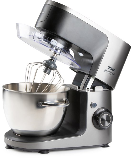 DOMO Keukenrobot “Delicioso" - Keukenmixer - Keukenmachine - 1200W - RVS Kom 4,5L - Incl. 10 Accessoires van Merkloos — afbeelding 5