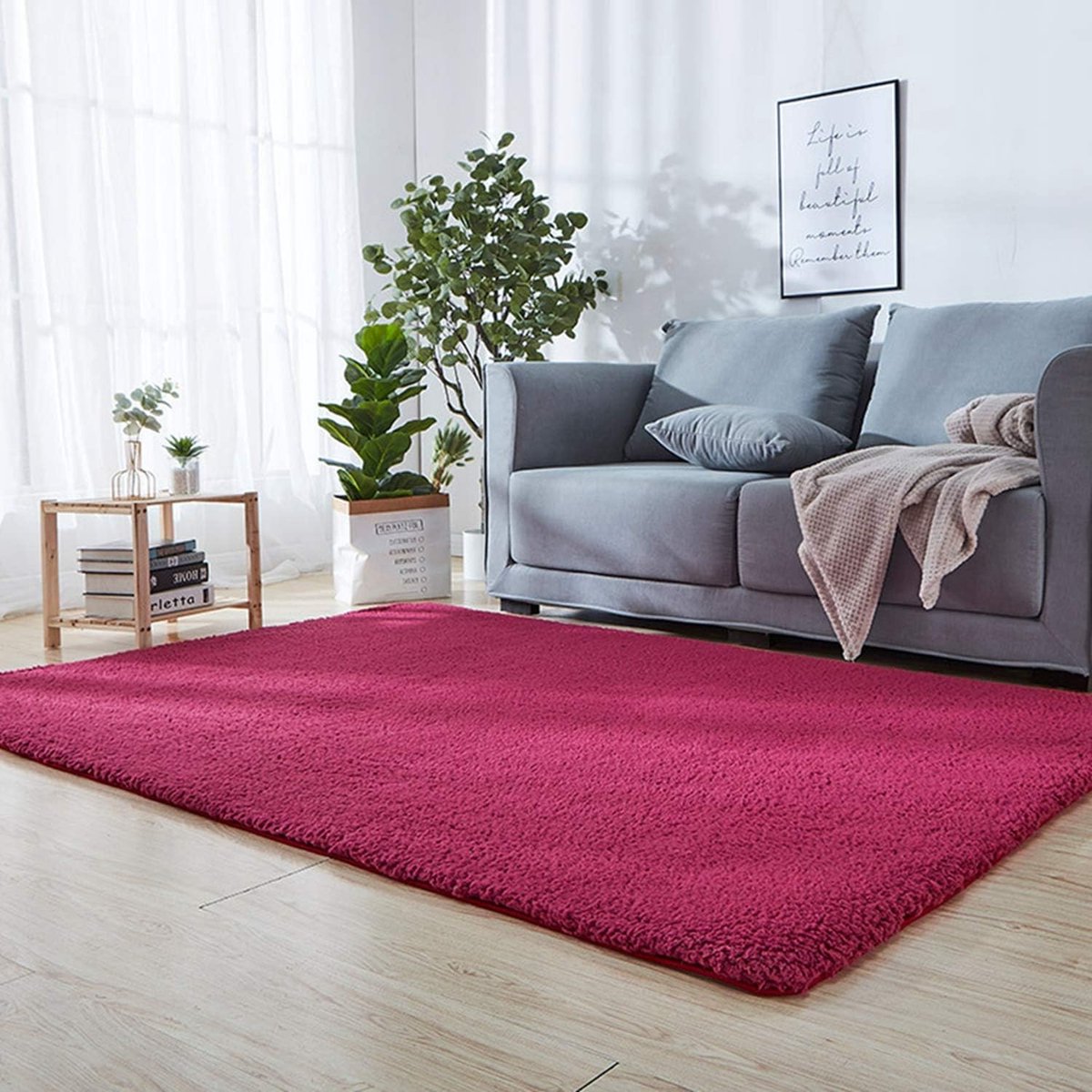 Shaggy vloerkleed - Hoogpolig tapijt - Woonkamer decoratie - Anti-slip onderkant - 150 x 2