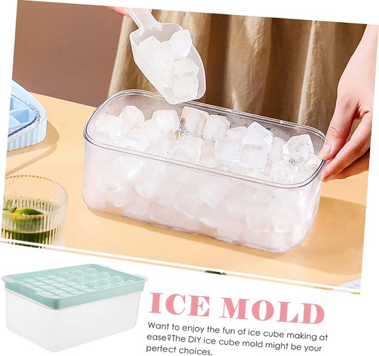 Ijsblokjesmachine Set - IJsballenmaker Ijsvorm - Drankjes Koelen - Snel Ontvormbaar - 28x16x11.5cm - Multicolor — afbeelding 5