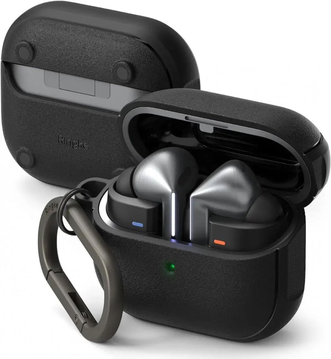 Ringke Onyx Magnetic Hoesje Geschikt voor Samsung Galaxy Buds 3 / 3 Pro - Zwart