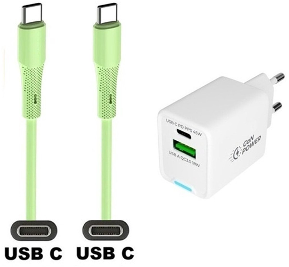 45W super snellader met 2 poorten + 1,0m USB C naar C kabel. Universele PD lader. Oplader adapter past op Google Pixel 7, 7 Pro, 8, 8a, 8 Pro, 9, 9 Pro, 9 Pro XL, 9 Fold, 10, 10a, 10 Pro, 10 Pro Fold, 10 Pro XL, 10 Fold, C, XL