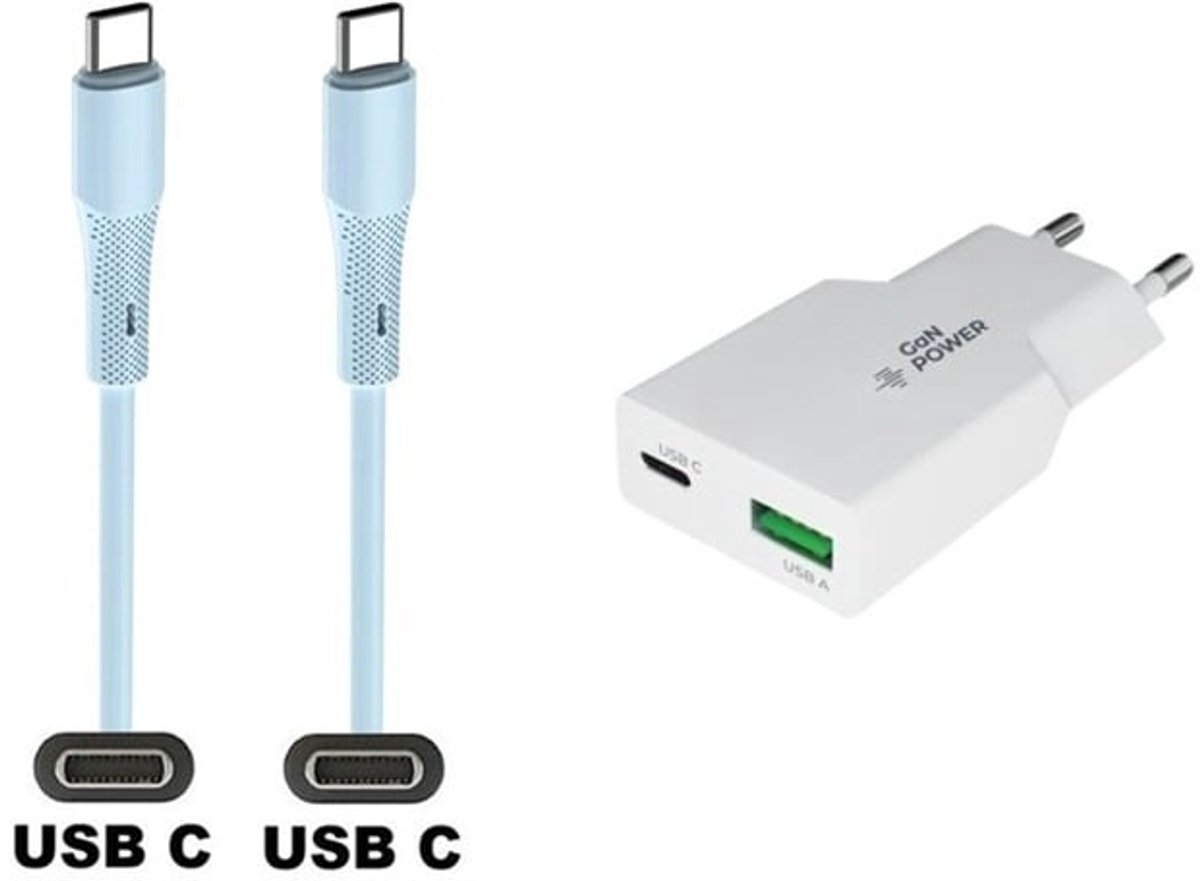 30W super snellader met 2 poorten + 1,0m USB C naar C kabel. Universele PD PPS lader. Compacte GaN oplader adapter past op Google Pixel 1, 2, 2XL, 3, 3XL, 3a, 3a XL, 4, 4XL, 4a, 5, 5a, 6a, 7, 7 Pro, 8, 8a, 8 Pro, 9, 9 Pro, 9 Pro XL, 9 Fold, C, XL
