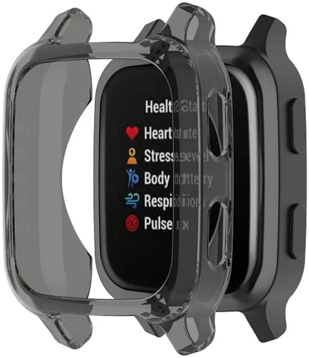 Garmin Venu SQ (2) / Venu SQ Music (2) Hoesje - TPU Bumper Case - Zwart