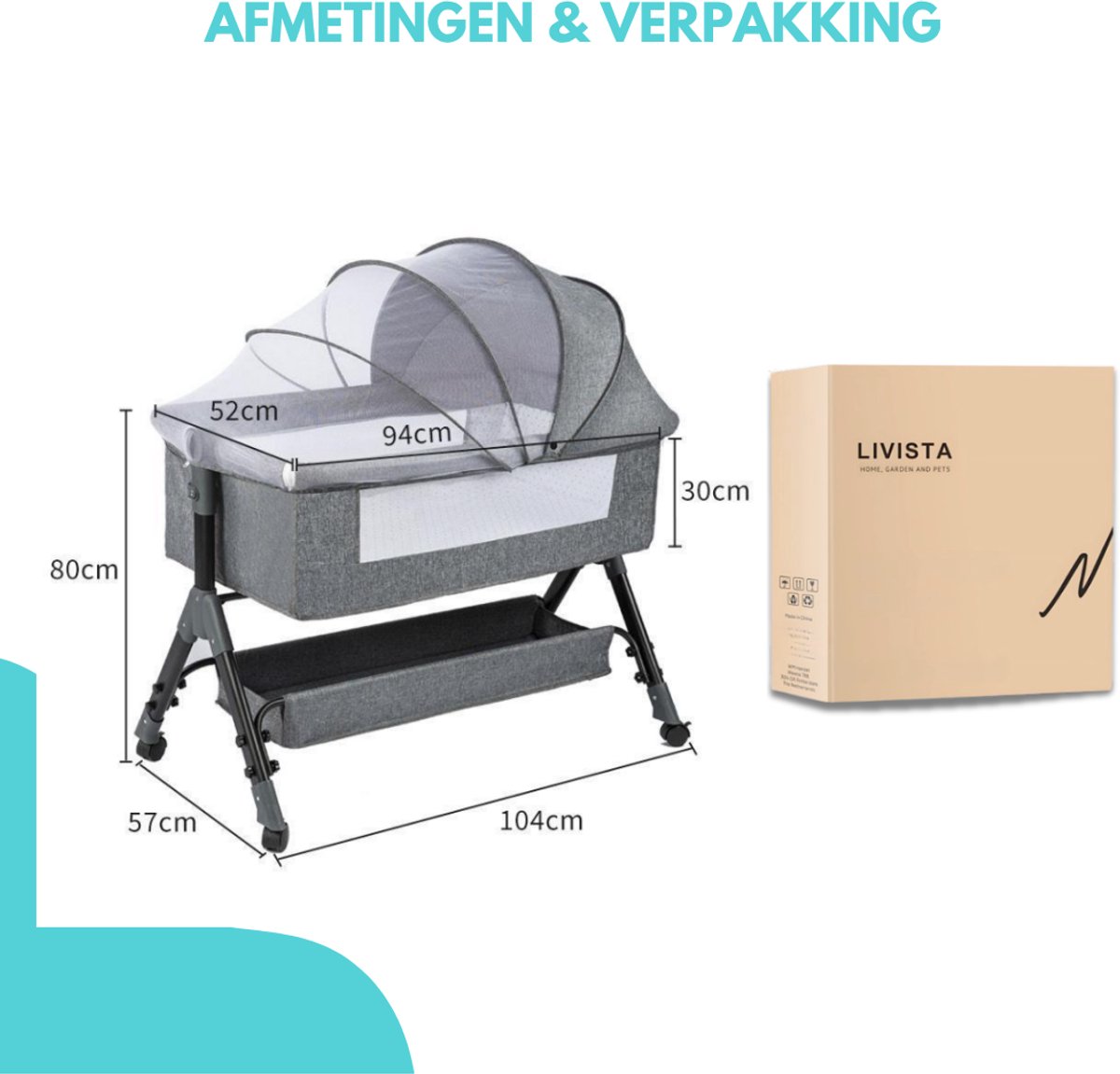 Livista Livista 3-in-1 Babybed - afbeelding 3