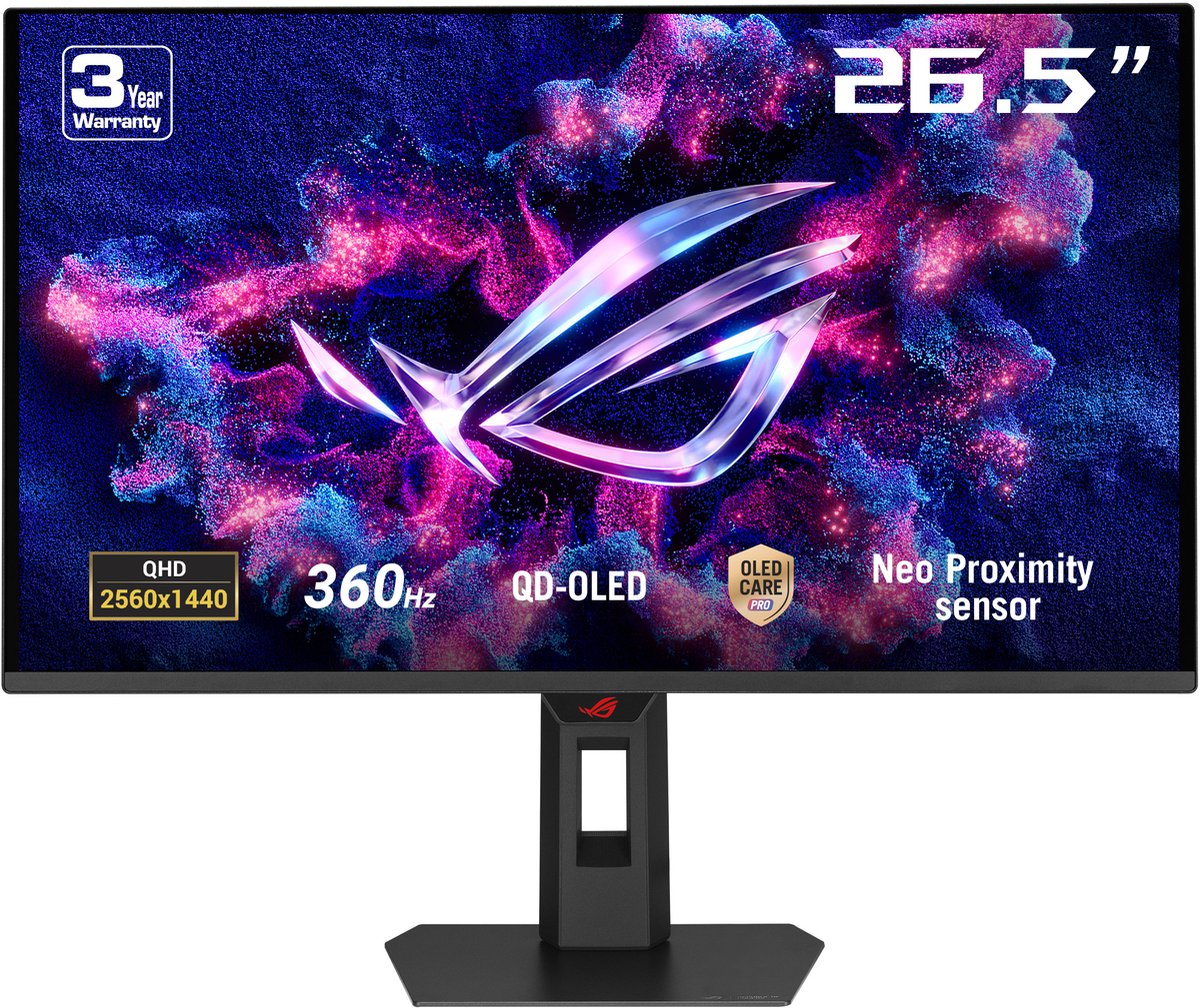 ASUS ROG Strix XG27AQDNG - QHD QD-OLED Gaming Monitor - 360 Hz - 0.03ms - G-Sync Compatible - 27 Inch