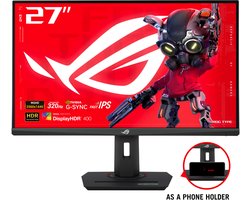ASUS ROG Strix XG27ACMS - QHD Fast IPS Gaming Monitor - 320Hz - 0.3ms - 15W USB-C - G-Sync Compatible - 27 Inch