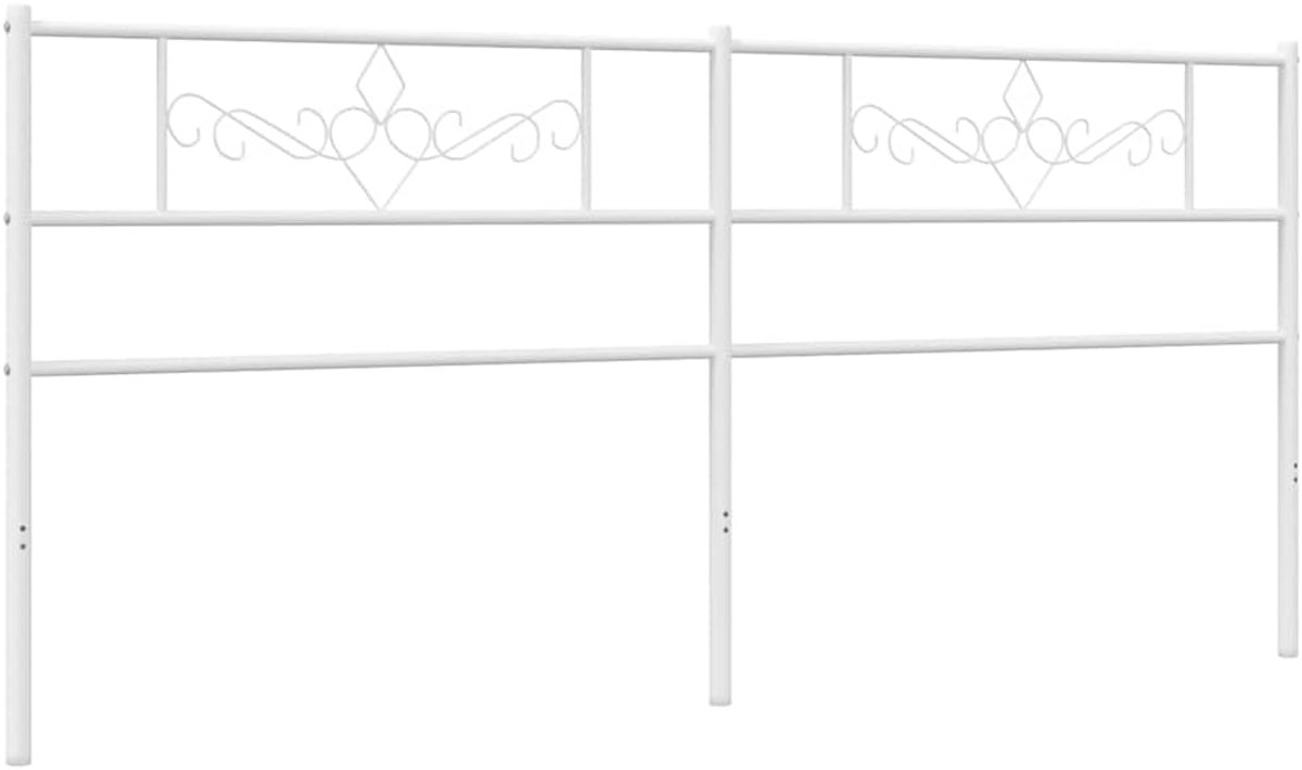 Hoofdeinde Metaal - Bed Rugleuning - Ontspannen in bed - Poedercoating Staal - 187 x 90 cm - Wit