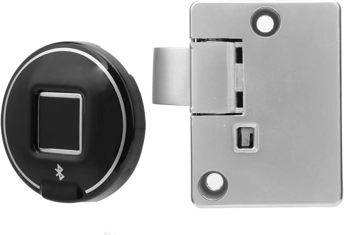 Vingerafdruk Kastslot - Biometrisch Slot Deurslot - Kast Beveiligen - Antidiefstal Waarschuwing - 10 x 6 x 4 cm - Zilver