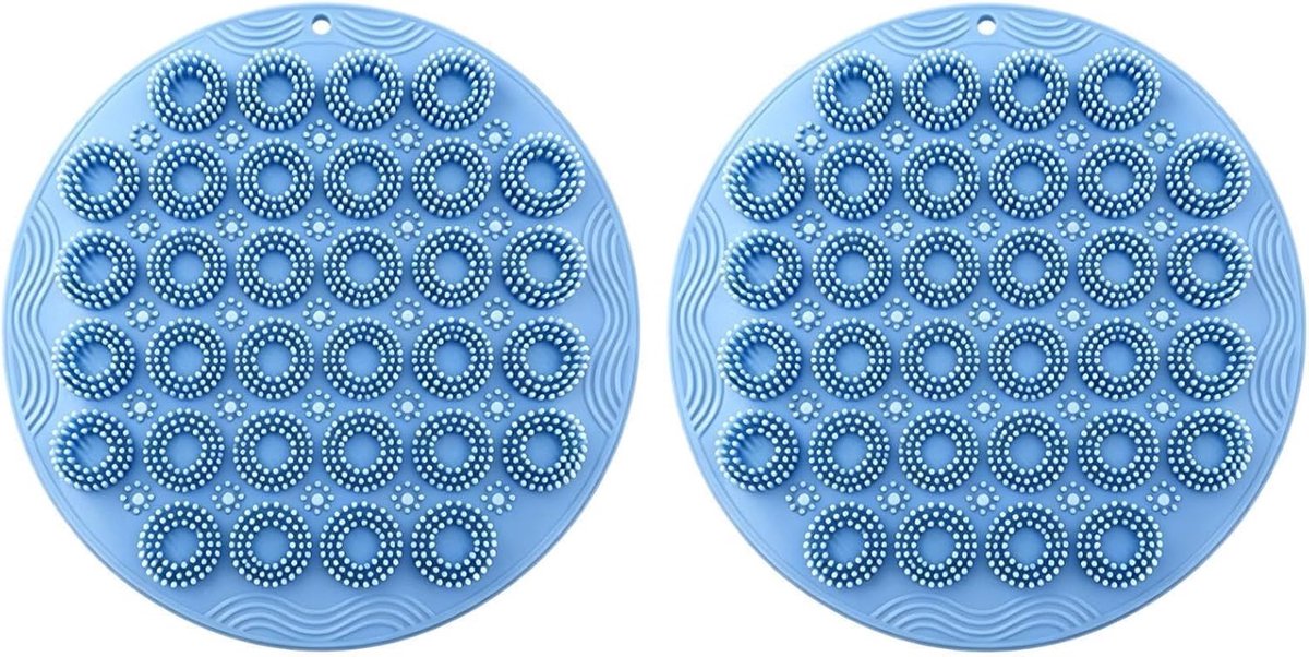 Douche Voeten Scrubber - Badvloerkleed Mat - Huidreiniging Massage - Anti-slip Zuignappen - 30 x 30 cm - Grijs