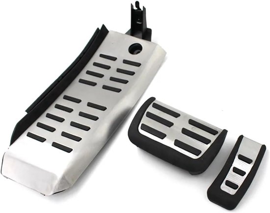 Auto Pedaal Set - Voetsteun Pedaal - Verbeteren Rijveiligheid - Antislip Oppervlak - 3 Stuks - Zilver — afbeelding 3