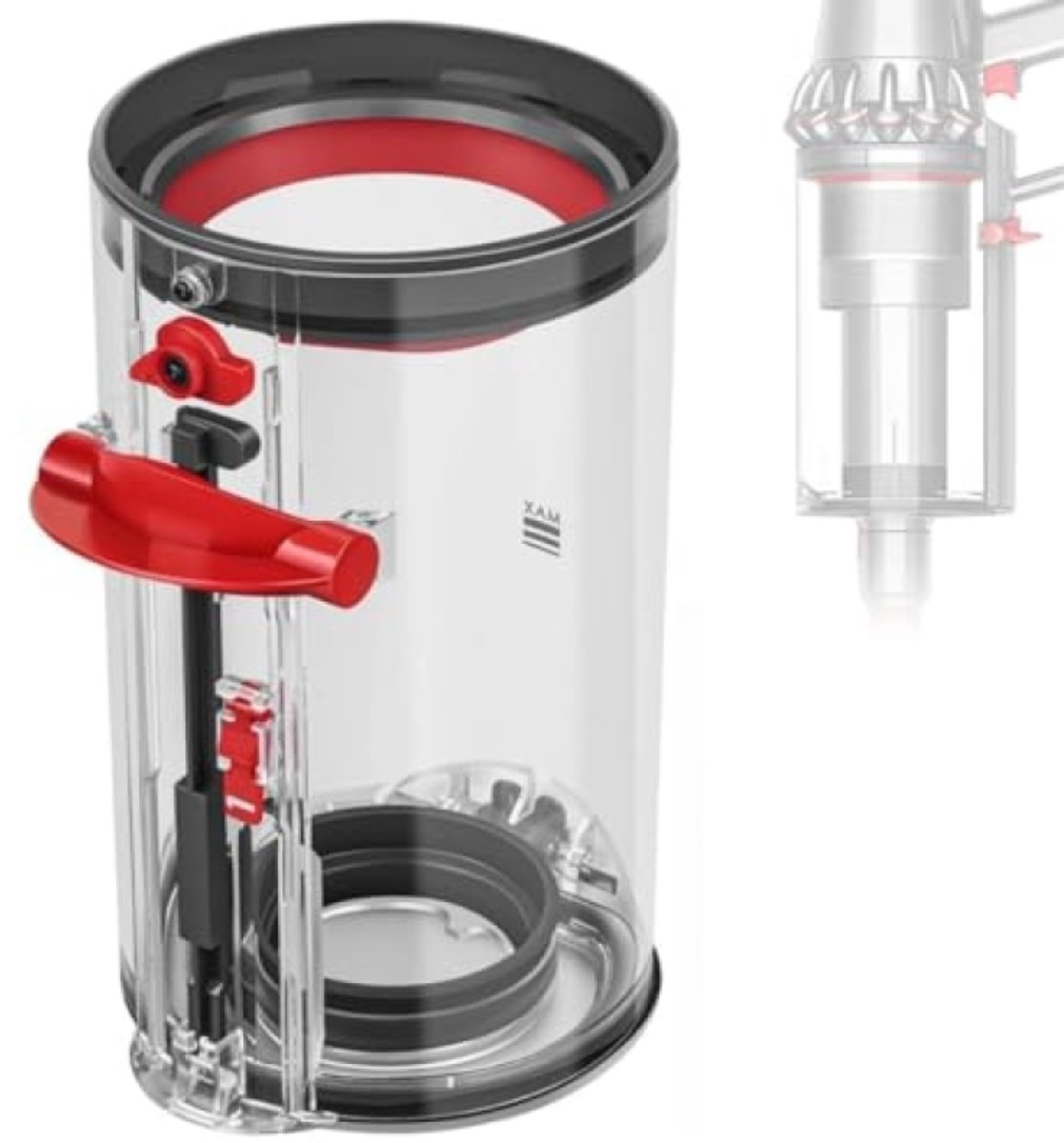 PromoHome Stofreservoir vervanging voor Dyson V10 SV12 SV13 SV27 – Transparant stofbakje