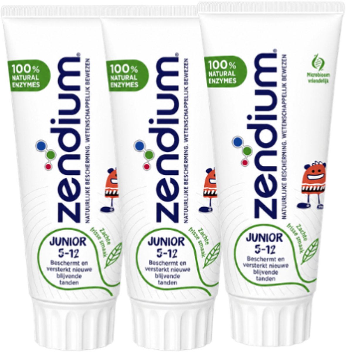Zendium Junior Tandpasta - 3 x 75 ml - 5 tot 12 Jaar