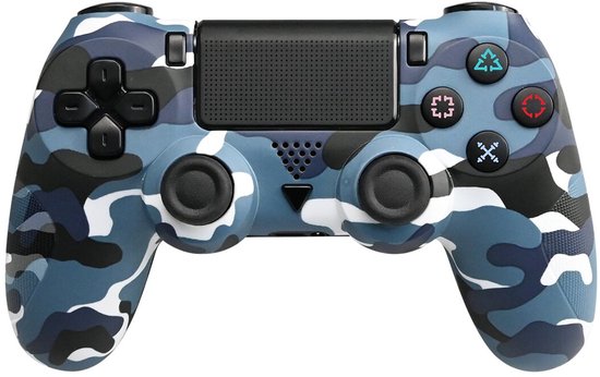 PS4 Draadloze Controller V2 - Geschikt voor PS4 - Camouflage Blauw