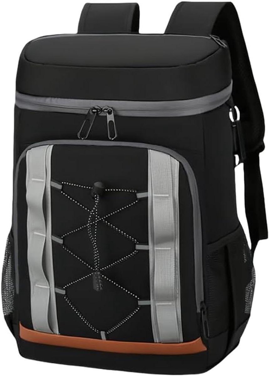 Geïsoleerde rugzak - Koeltas - Picknick en uitstapjes - Grote capaciteit - 30 liter - Zwart