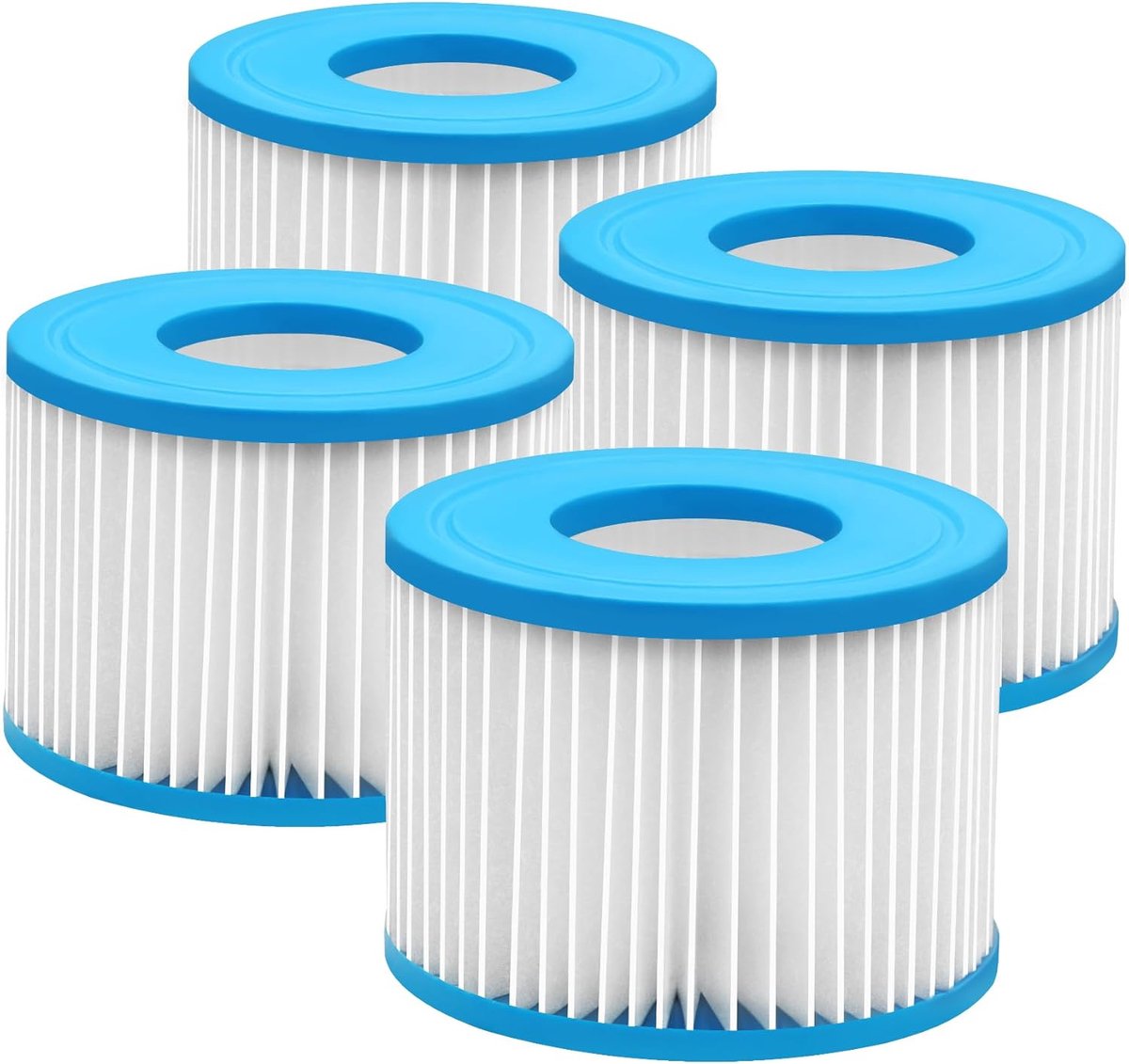 SnelShoppen - Filterpatronen VI voor zwembadfilter, 4 stuks spa-filters VI voor Bestway Miami, Monaco Lay-Z-Spa, Palm Springs, Vegas, Flowclear zwemba