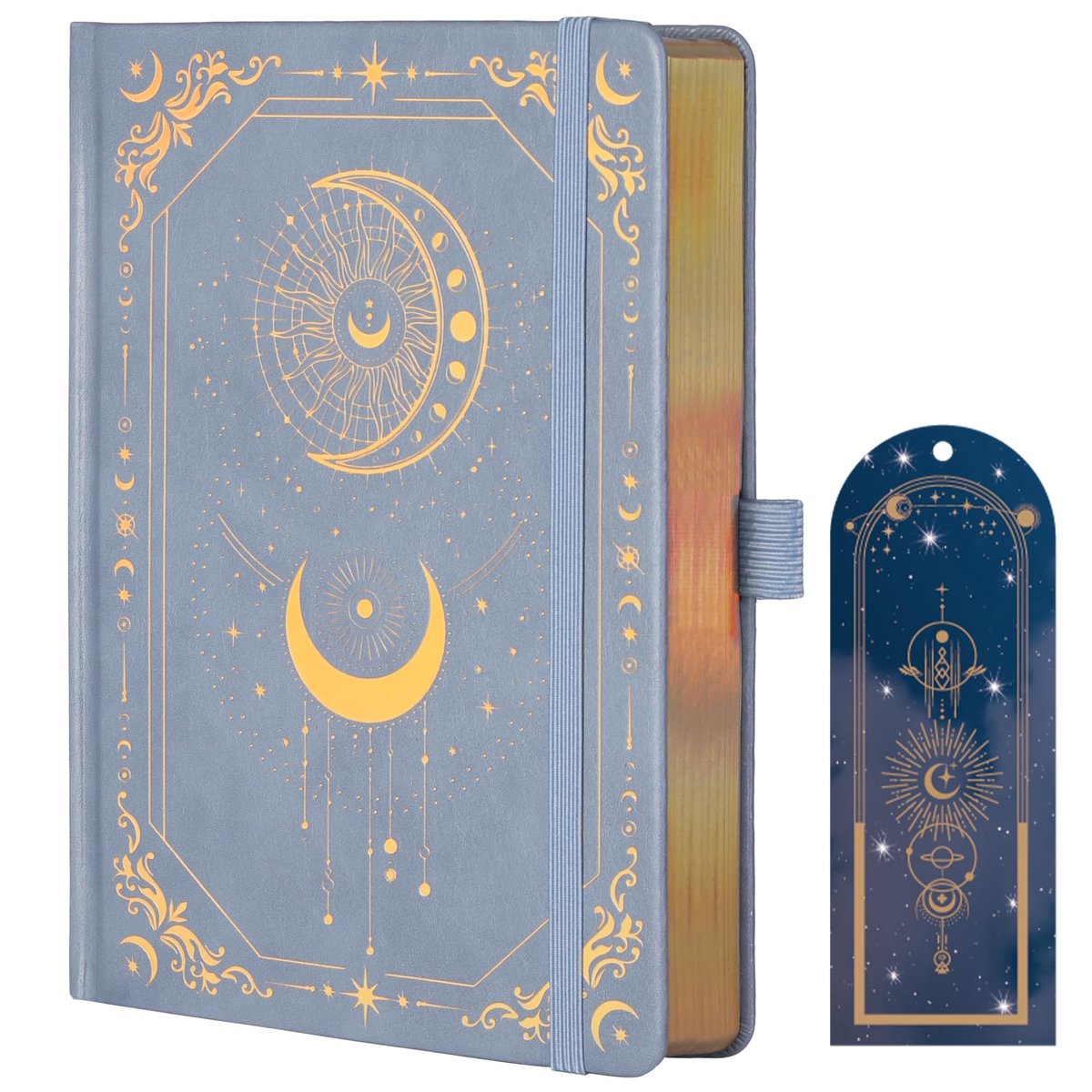 SnelShoppen - Gelinieerd Dagboek Notitieboek A5 voor Vrouwen en Mannen, Vintage Hardcover Notitieboekje met 316 Genummerde Pagina's en Bladwijzers voo