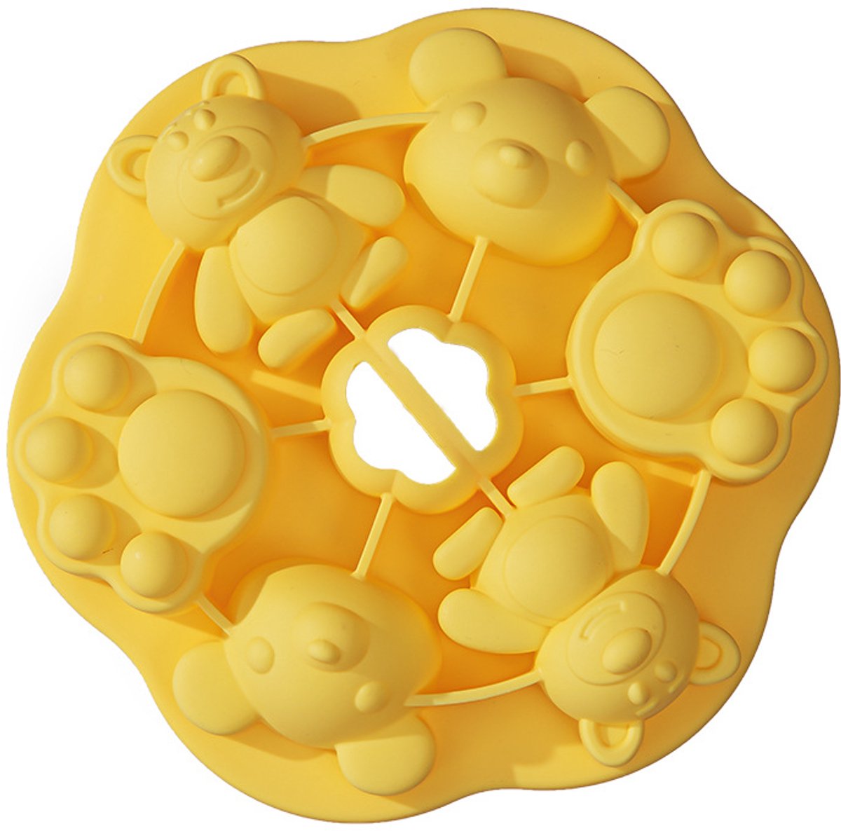 Oneay (1 stuk) Schattige mini-vorm, antiaanbak siliconen chocoladevorm, geschikt voor het bakken van gelei, gummibeertjes, pudding en cakejes, leuk keukenhulpmiddel in de vorm van een dier voor doe-het-zelfprojecten.
