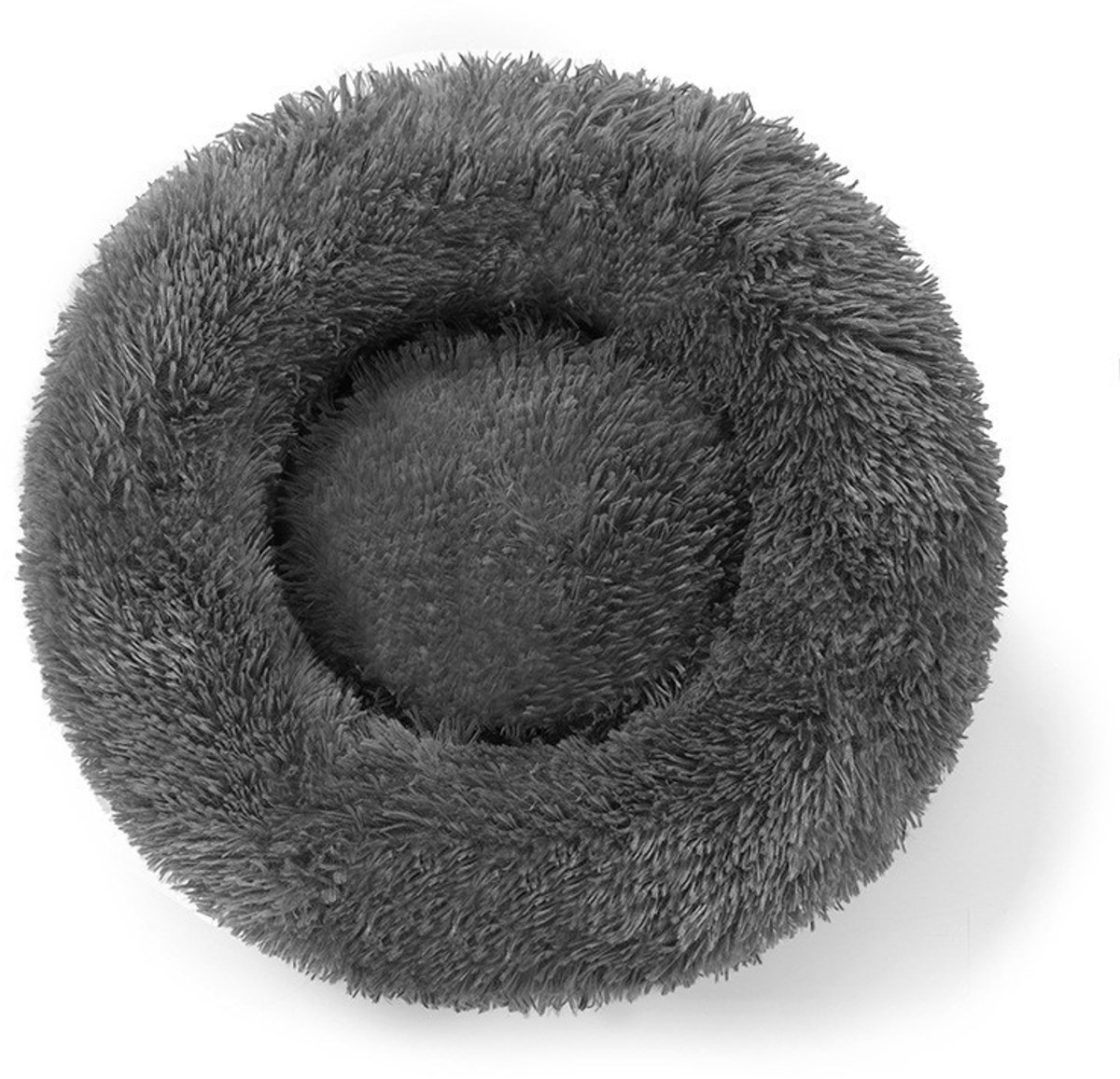 Oneay Kattenmand 40 cm – Zacht Rond Donut Kattenbed voor Binnen – Warm en Comfortabel Kattenkussen voor Katten, Kittens en Konijnen tot 5 kg - Donkergrijs