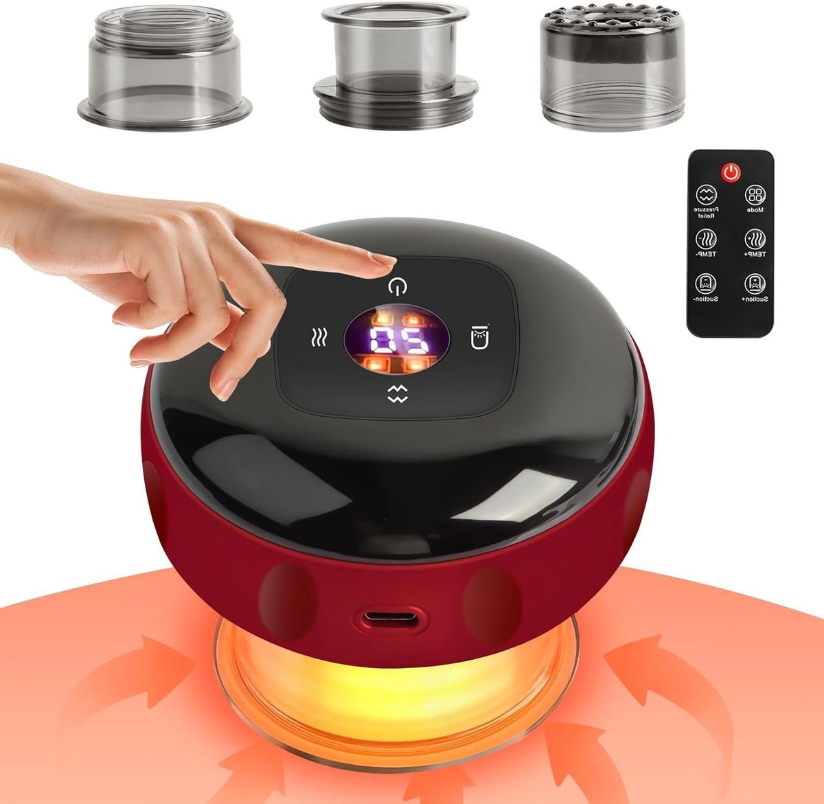 Elektrisch Cupping Apparaat - Vacuüm Massage - Spierontspanning Bevorderen - 12 Warmte & Zuigkracht