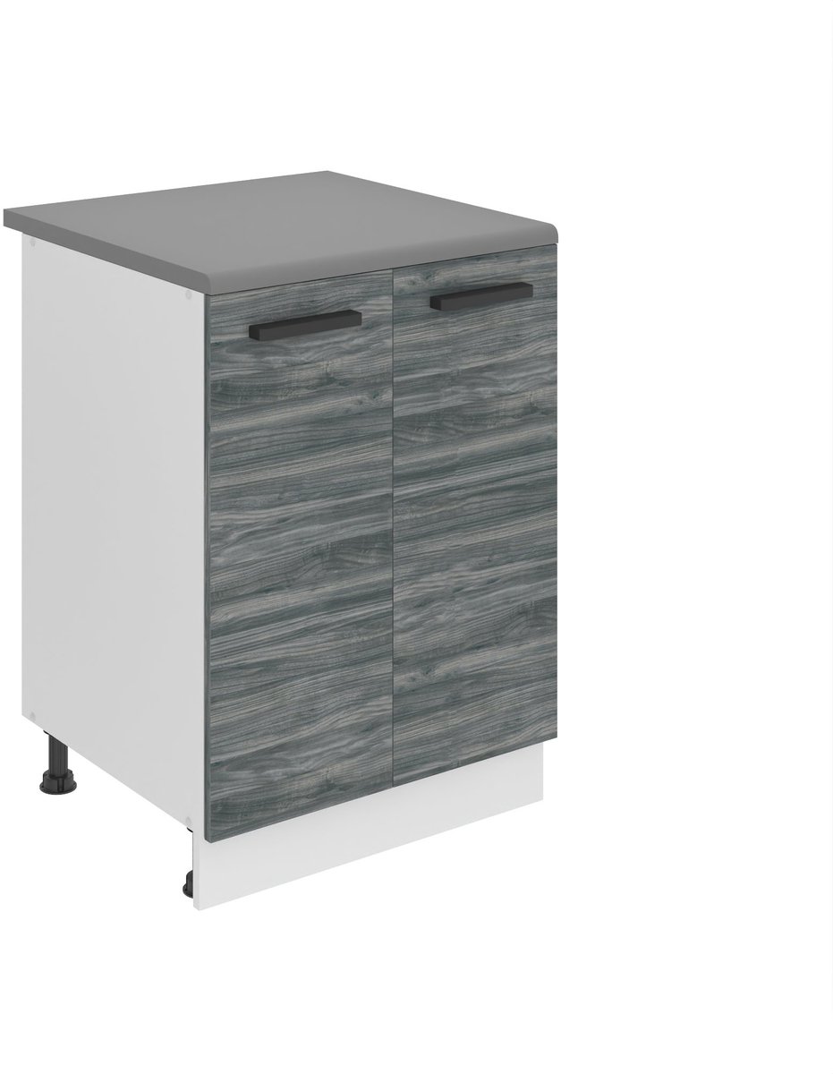 BELINI Keukenonderkast SD2 60 cm met 2 Deuren met Werkblad - Glamour Wood