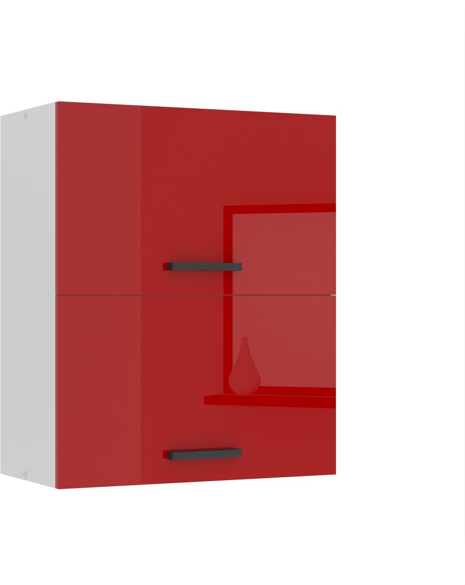 BELINI Hangkast SGP2 60 cm met 2 Klepdeuren - Rood Hoogglans