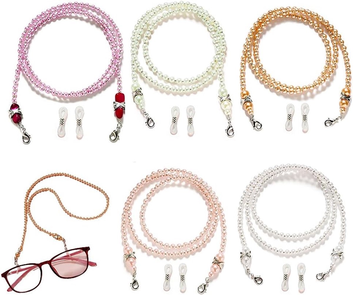 Elegante brillenketting voor dames, kleurrijk en stijlvol, perfect voor leesbrillen en zonnebrillen