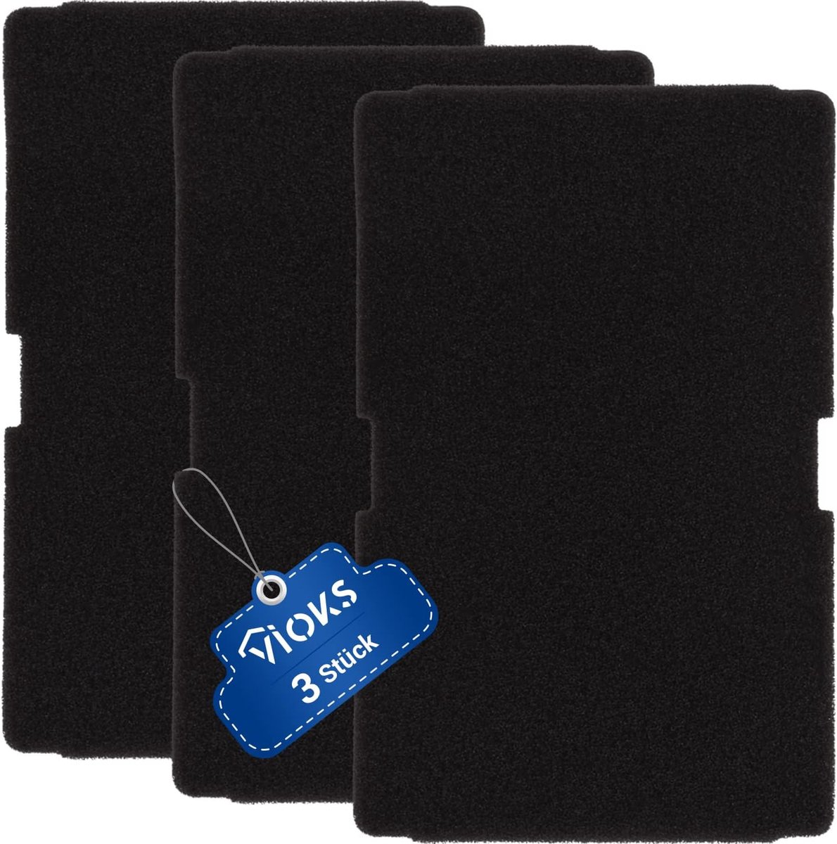 Wasdroger vervangfilters set van 3 - sponsfilter 240 x 150 mm - foamfilter voor warmtepompdroger - ShopVlot