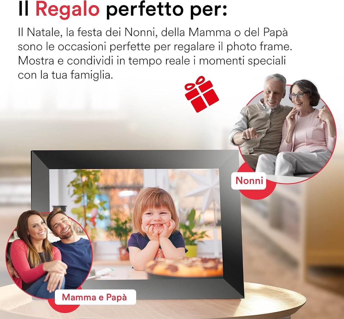 Digitale fotolijst - Foto display - Foto's delen - WiFi verbinding - 10 inch - Zwart — cadeau in Wonen & Interieur - foto 7