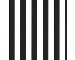 York Wallcoverings Zwart Wit Gestreept Behang - Verticale Strepen - Voorgelijmd Vinylbehang - 52 cm x 10 m
