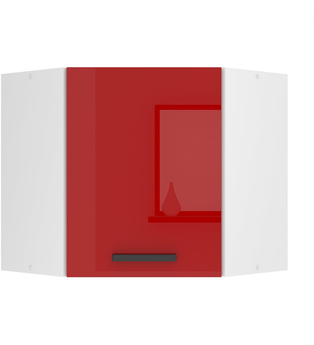 BELINI Hoekhangkast SGN 60 cm met 1 Deur - Rood Hoogglans