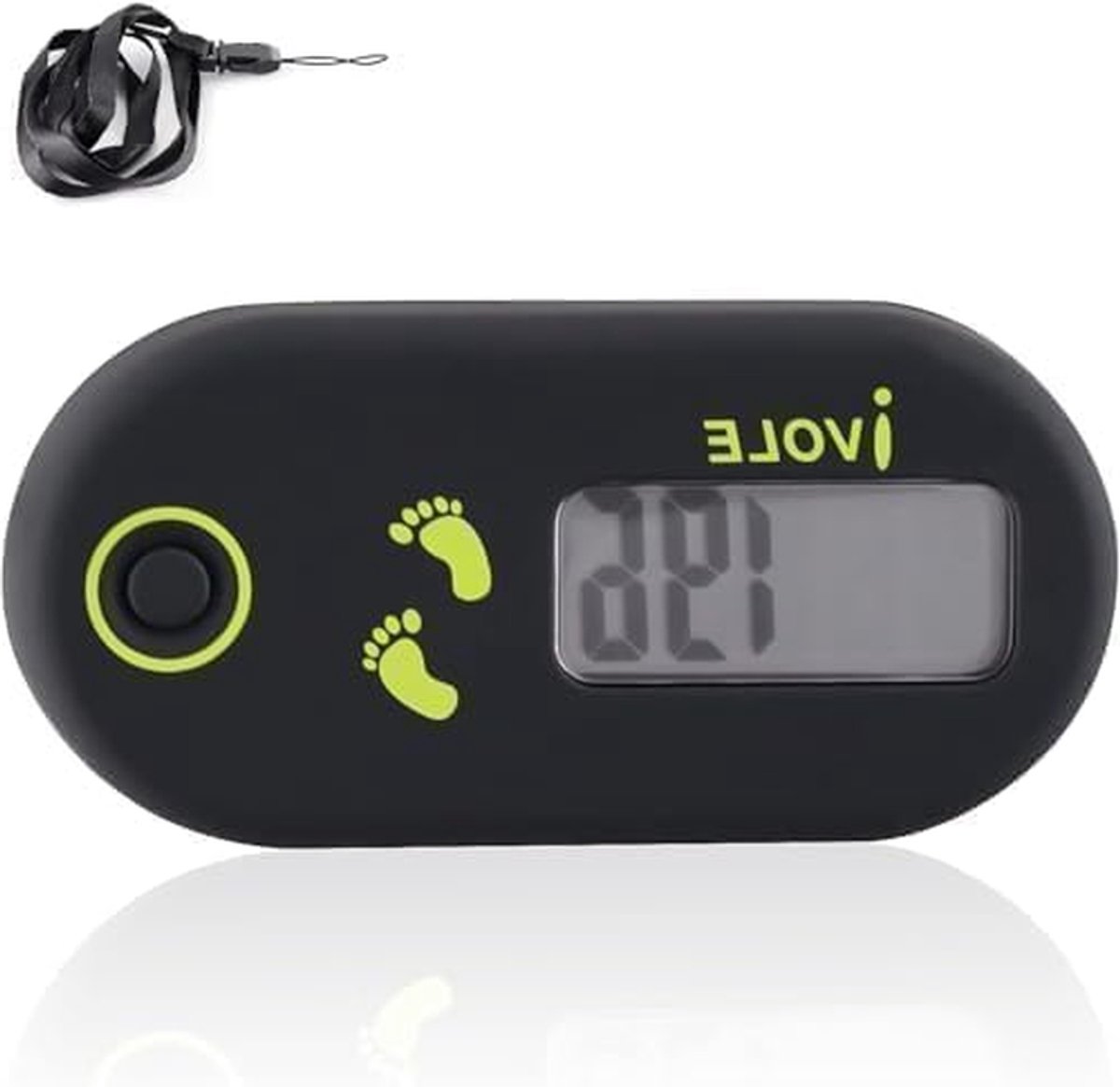 Digitale Stappenteller - Fitness Tracker - Dagelijkse Beweging - Eenvoudige Bediening - 1 Stuk - Zwart