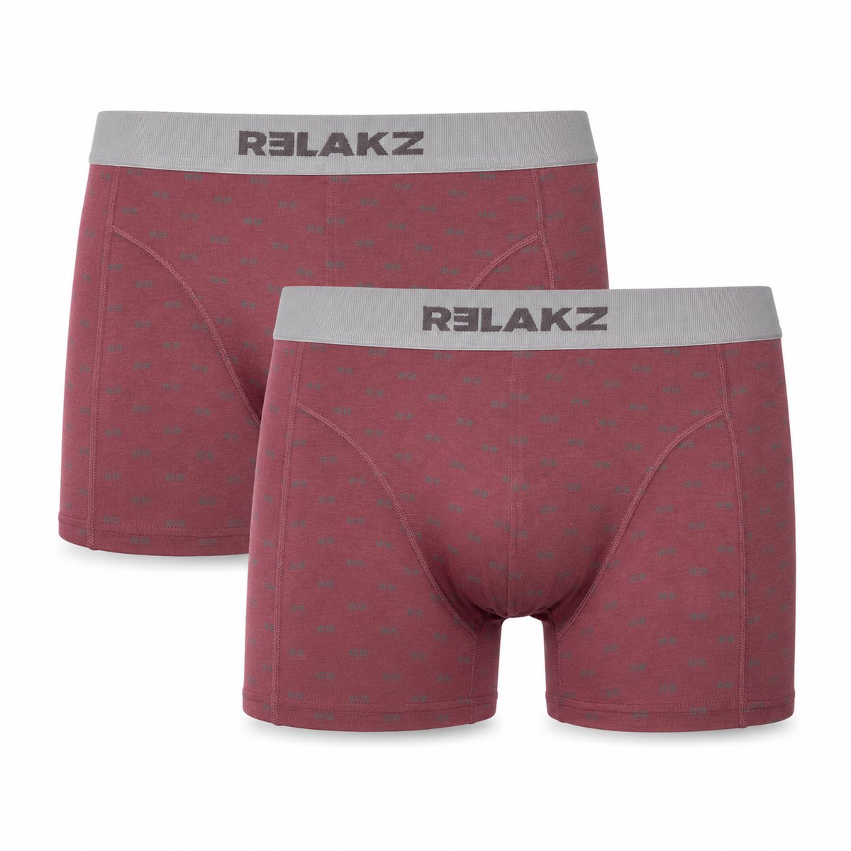 RELAKZ Heren Boxershorts Lenzing Modal 2-pack RZ Roan Red S