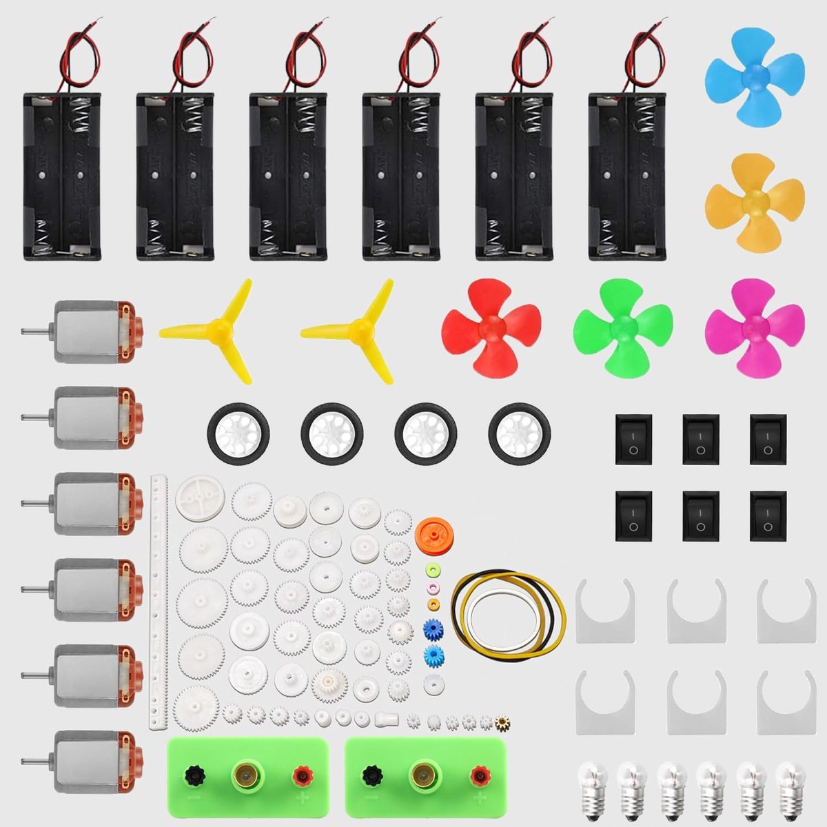 SnelShoppen - 103-delig Elektromotor Bouwpakket voor Kinderen - DIY Mini Generator Motor - Educatief Speelgoed voor Fysieke Experimenten en Wetenschap