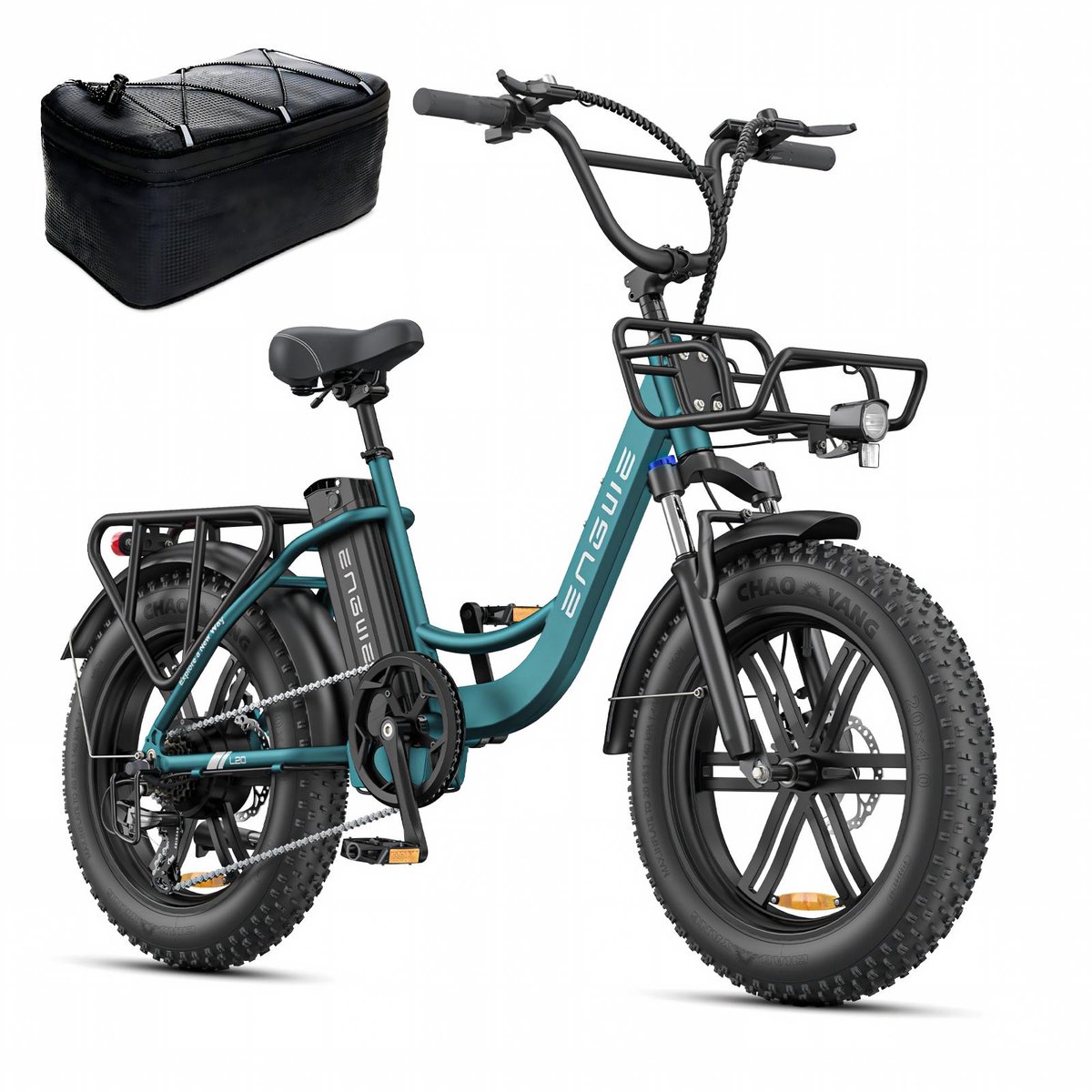 ENGWE L20 Boost Elektrische fiets - Actieradius 120km - Verwijderbare batterij 48V13Ah - Motor 250W - Shimano 7 versnellingen - Met voor schokdemper - Mechanische Schijfremmen - 20 Inch Commuter E-Bike - Fatbike - Groente - ENGWE - €1.149,00