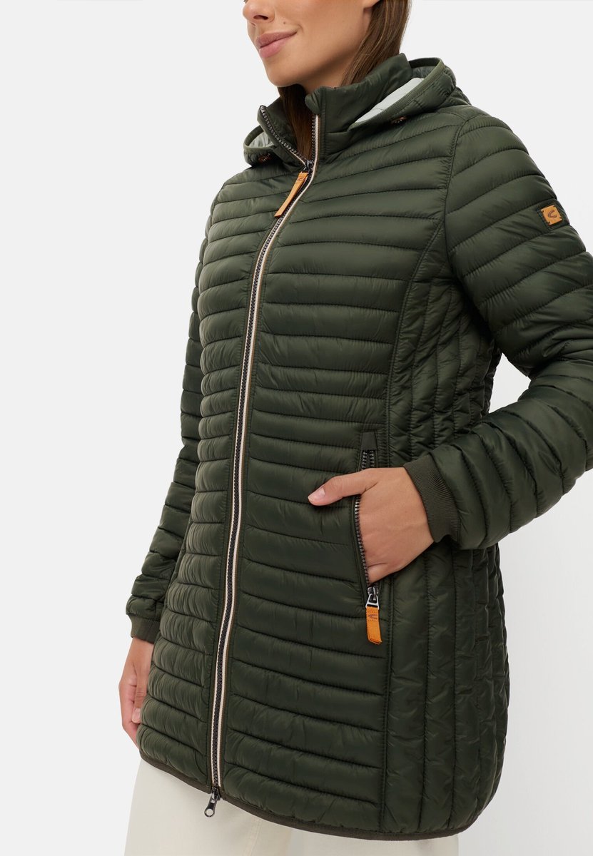 camel active Waterafstotend gewatteerd jack met ritssluitingen - Maat womenswear-34 - Bosgroen