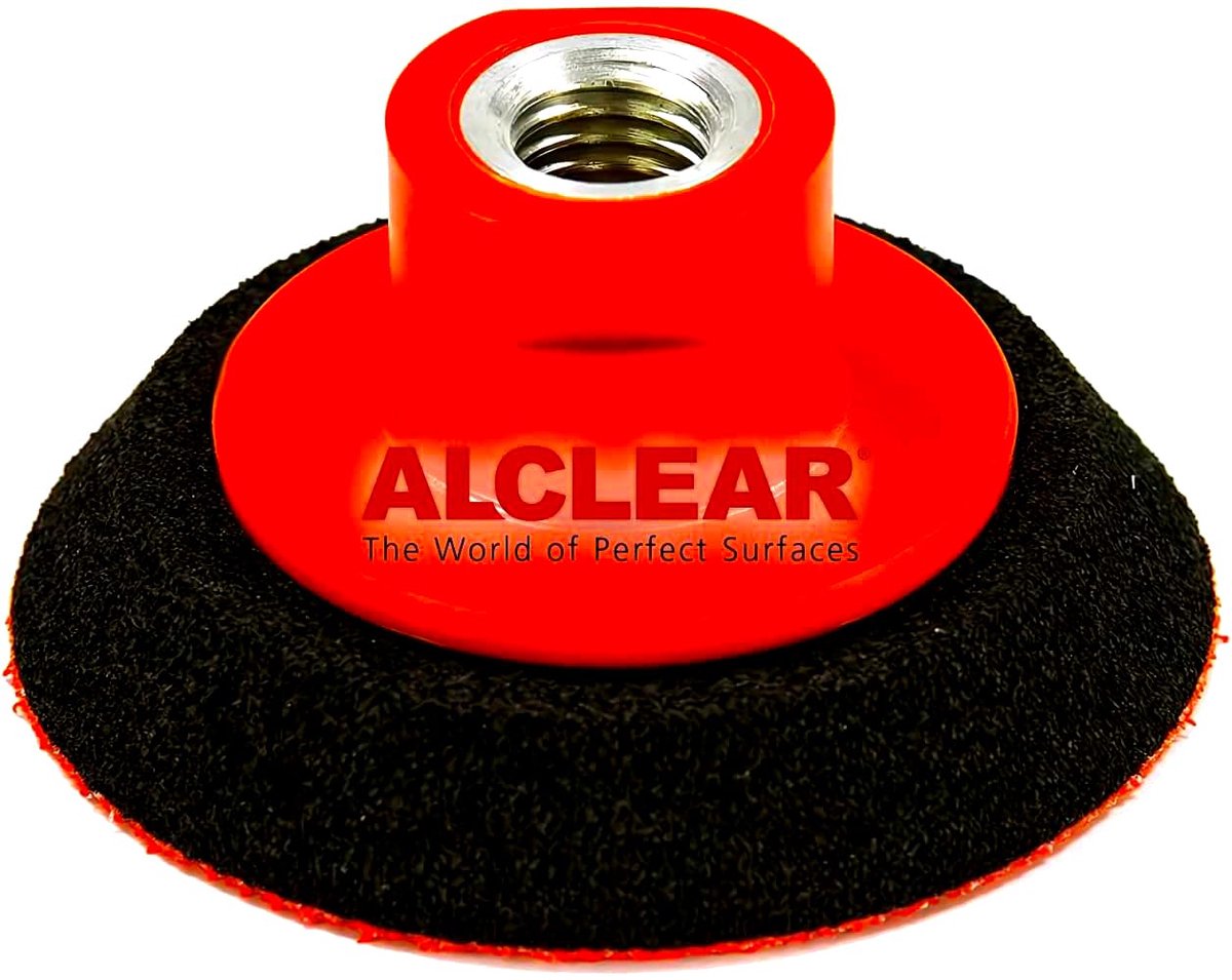 SnelShoppen - ALCLEAR 6075F Professionele steunschijf 75 mm, stevig, ideaal voor auto-onderhoud, polijstmachine, polijstspons, perfect voor autopolijs