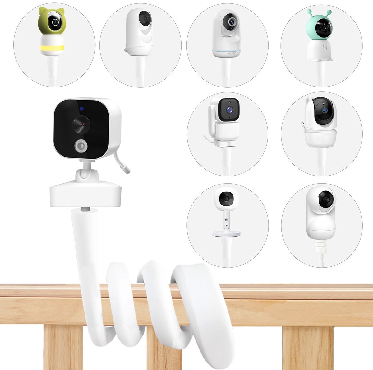 SnelShoppen - Baby Camera Mount Houder voor GHB ABM700 - Plank Stand voor Babyfoon - 16,5 inch - Verstelbare Bevestiging - Ideaal voor Thuis, Kamers,