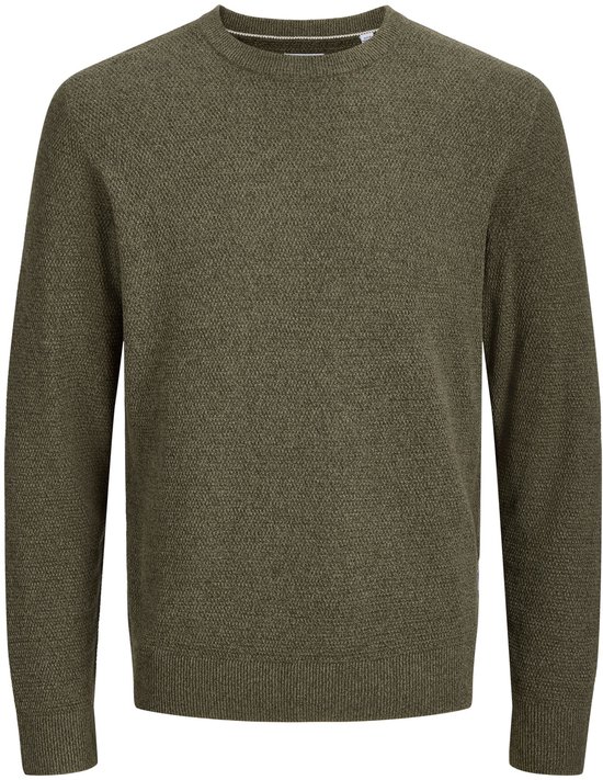Jack & Jones Heren trui regular fit Groen XL Ronde Hals Volwassenen