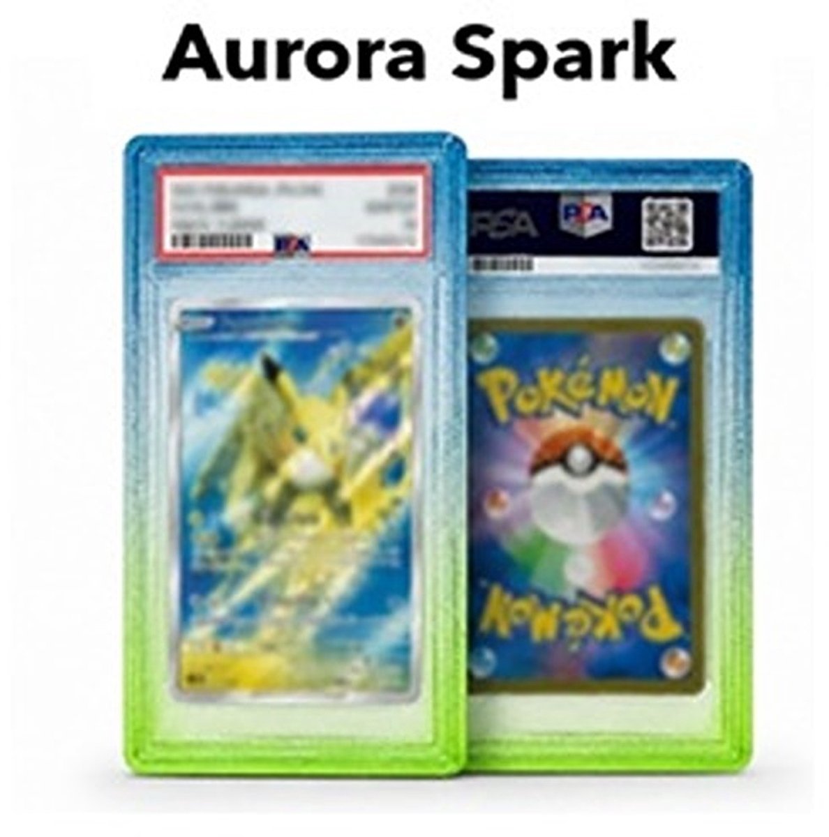 Deckmasters - Slab Guard PSA – Slab Bumper - Beschermhoes voor PSA Slabs - TPU Protector - Aurora Spark (Blauw/Geel Glitter)