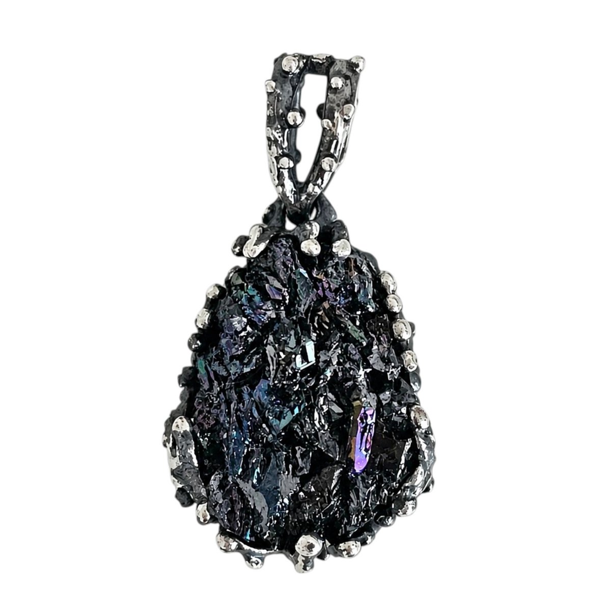 HAYAN Boomtakken zilveren hanger dames - 925 zilver met carborundum