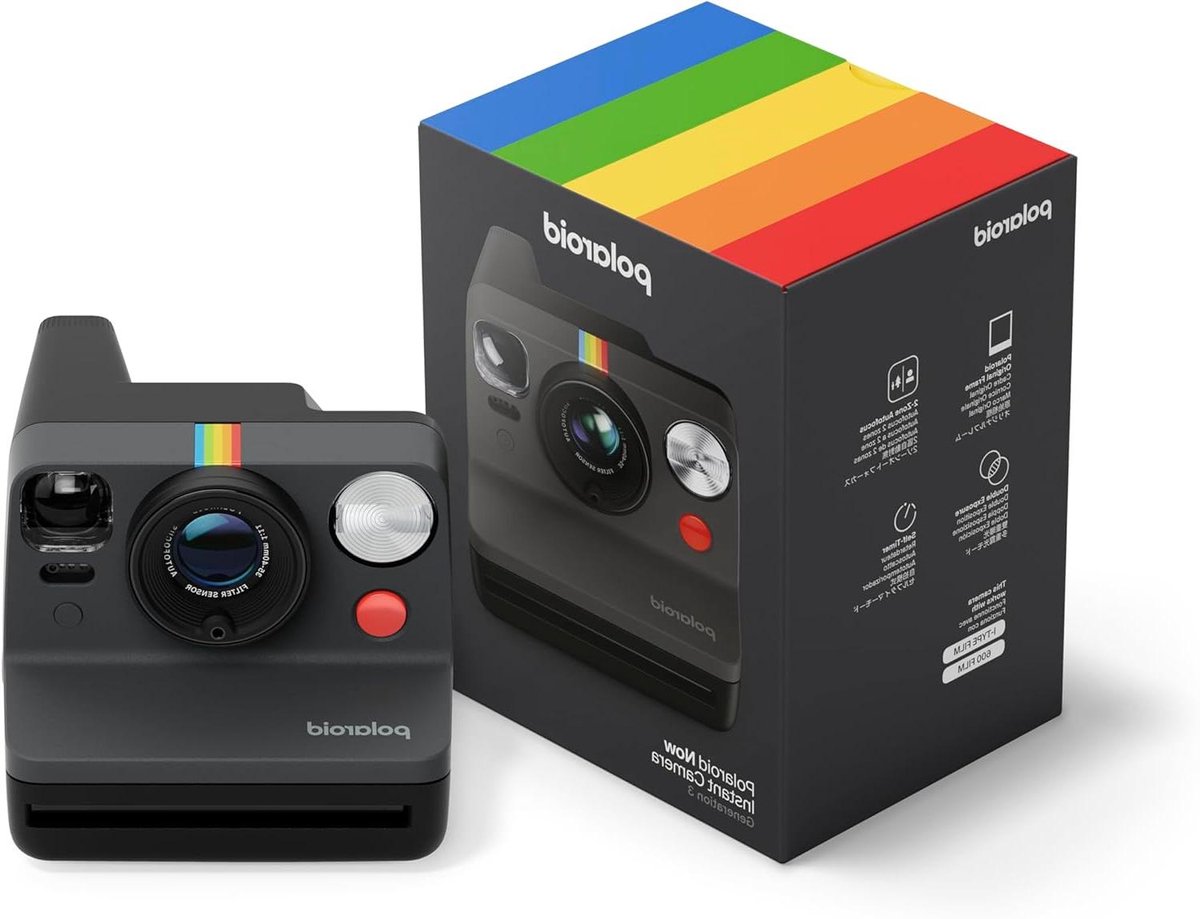 Direct Klaar Camera - Analoge Camera - Foto's Maken - Dubbele Belichting Modus - Optische Zoeker - Zwart