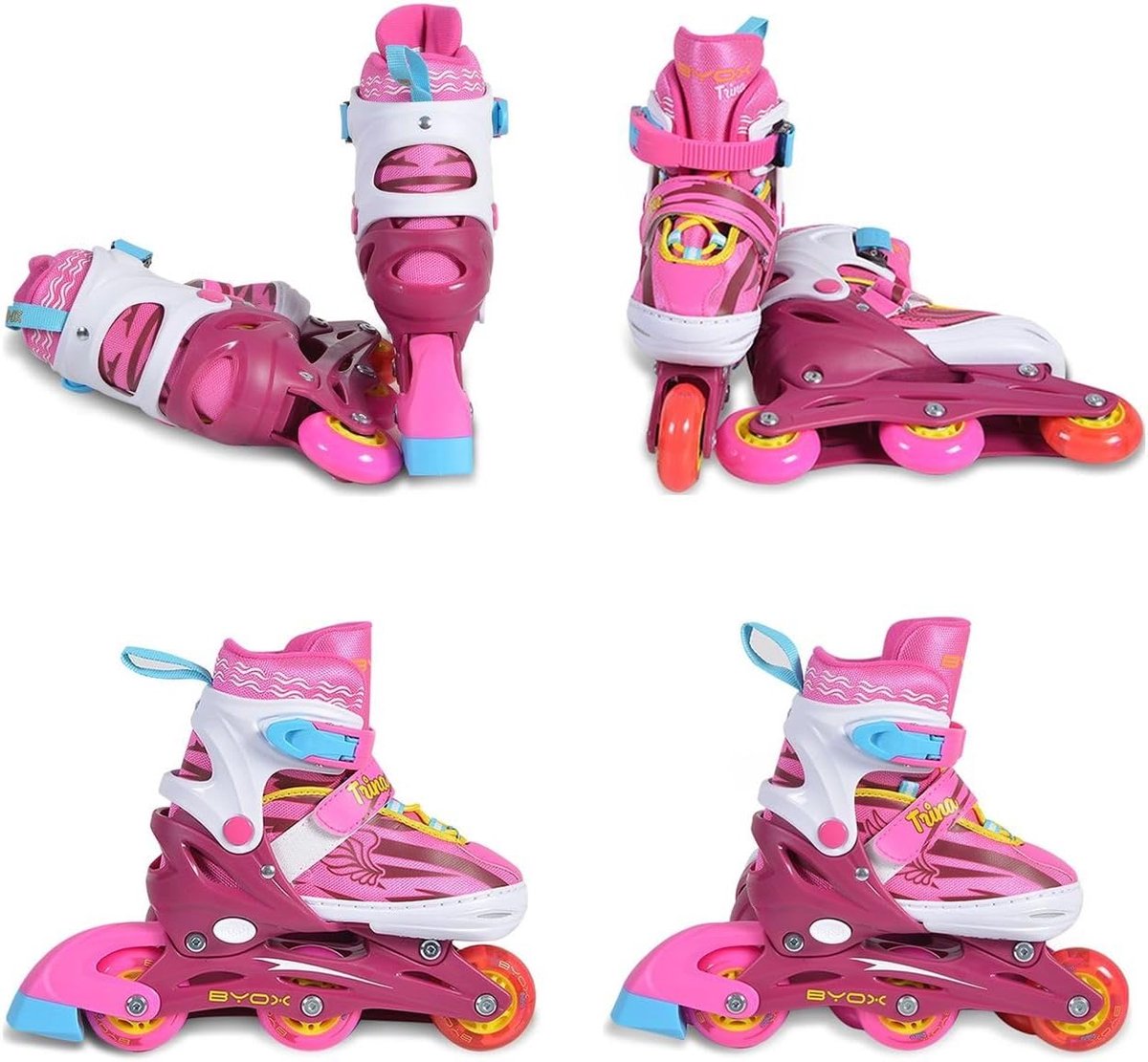 Kinderskeelers - Verstelbare skeelers - Leren skaten - 3-in-1 wielconfiguratie - Maat 30-33 - Multicolor