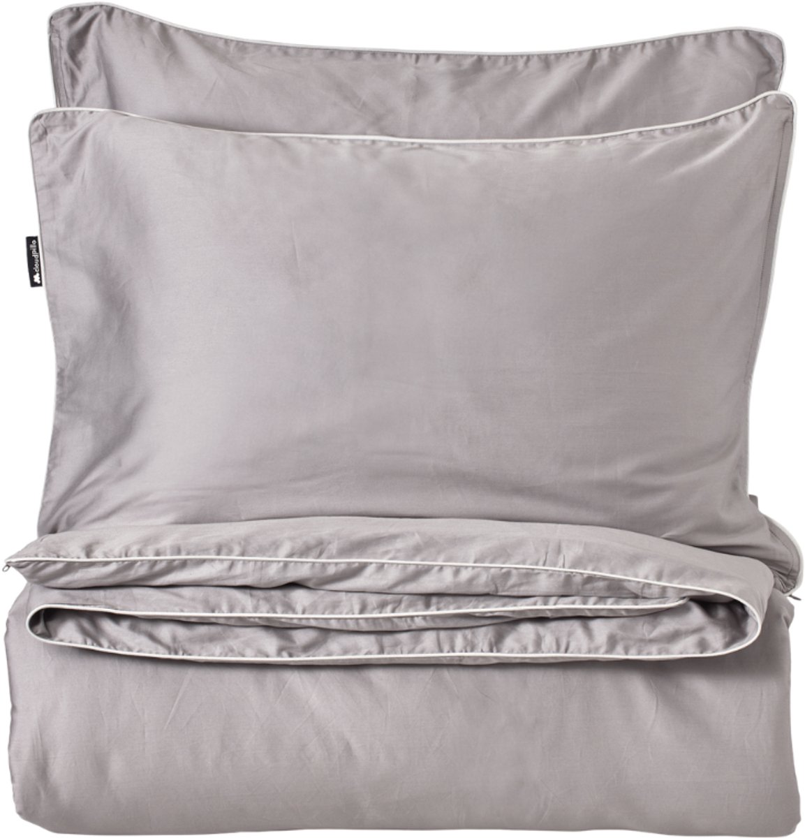 Cloudpillo Beddengoed (incl. 2 kussenslopen 55x75) - Extra zacht, Ademend en Antibacterieel - Vochtbestendig met verborgen rit - Stone Grey - 260x220 cm