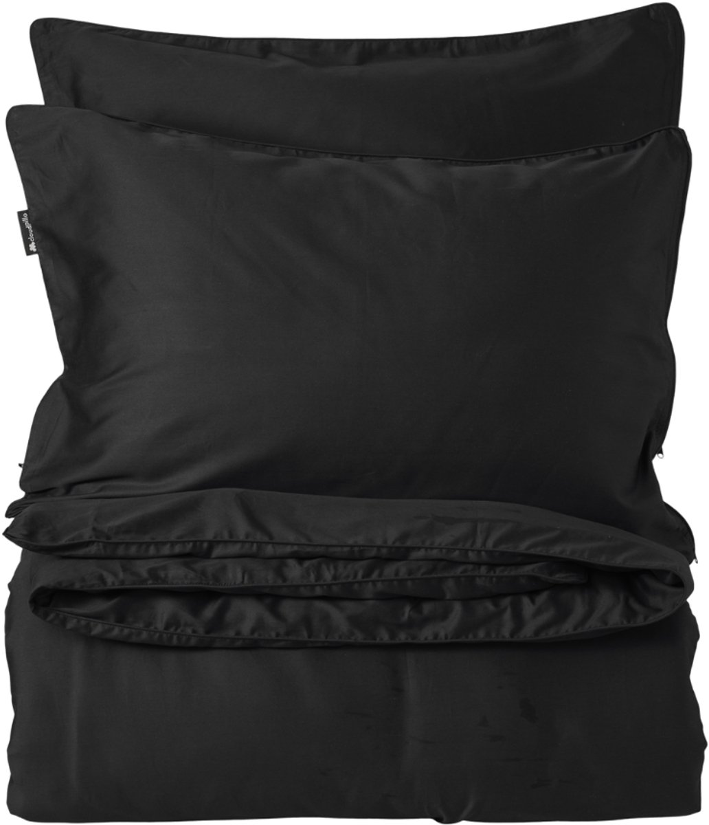 Cloudpillo Beddengoed (incl. 2 kussenslopen 55x75) - Extra zacht, Ademend en Antibacterieel - Vochtbestendig met verborgen rits - Midnight Black - 240x200 cm