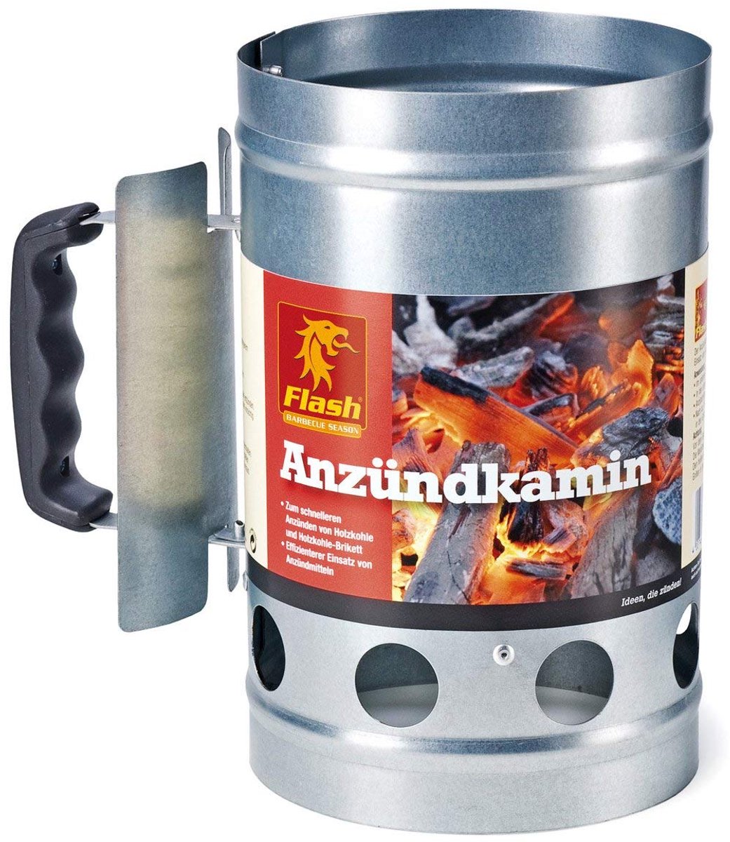 SnelShoppen - Boomex Barbecue Haard met Veiligheids Handvat, Hoogwaardig RVS, Ideaal voor Tuin, Camping en Feesten, 17 cm Diameter, 27 cm Hoog, 1.1 kg