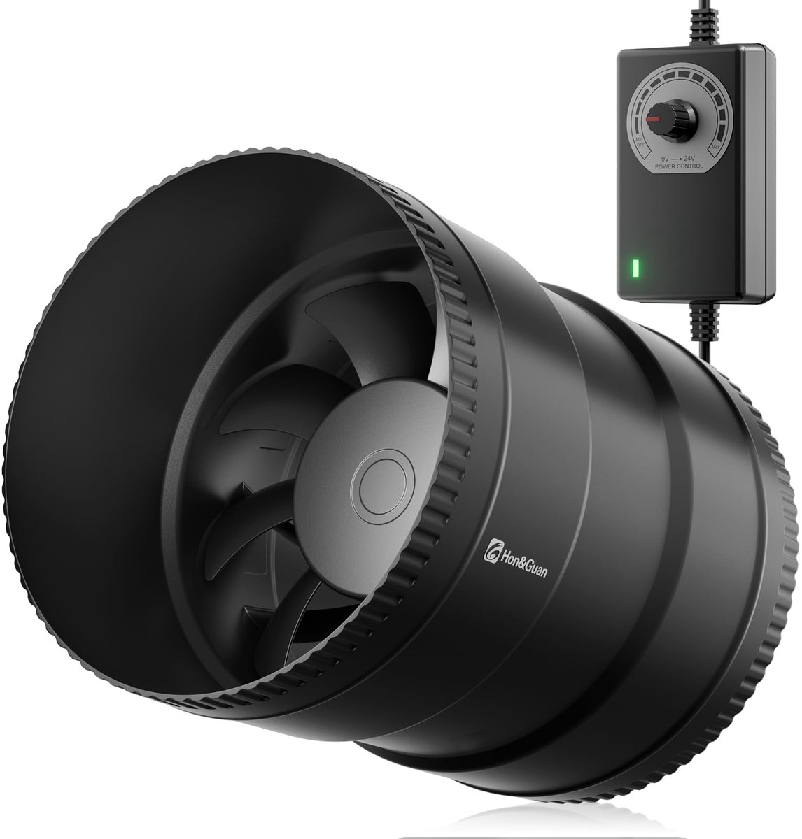 SnelShoppen - Inline-buisventilator 150 mm, regelbaar, 587 m³/uur, afvoerventilator met EU