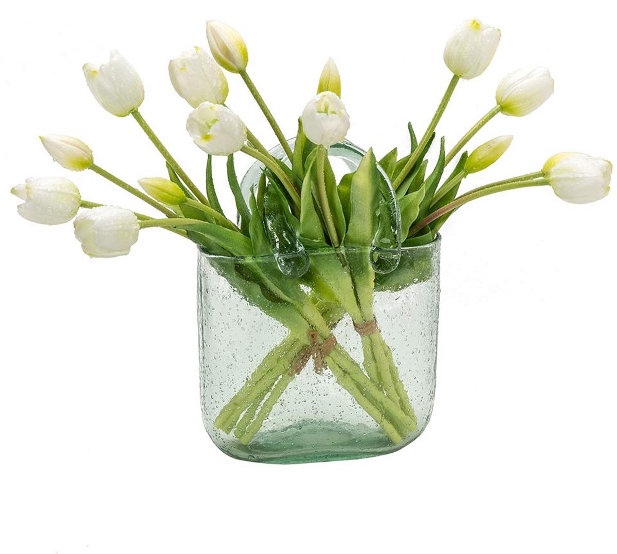 SnelShoppen - 15 Kunstmatige Tulpen Boeket, Realistisch Latex, Zacht Aanvoelend, Wit, Perfect voor Bruiloft, Feest, Tuindecoratie, Eettafel, Woonkamer