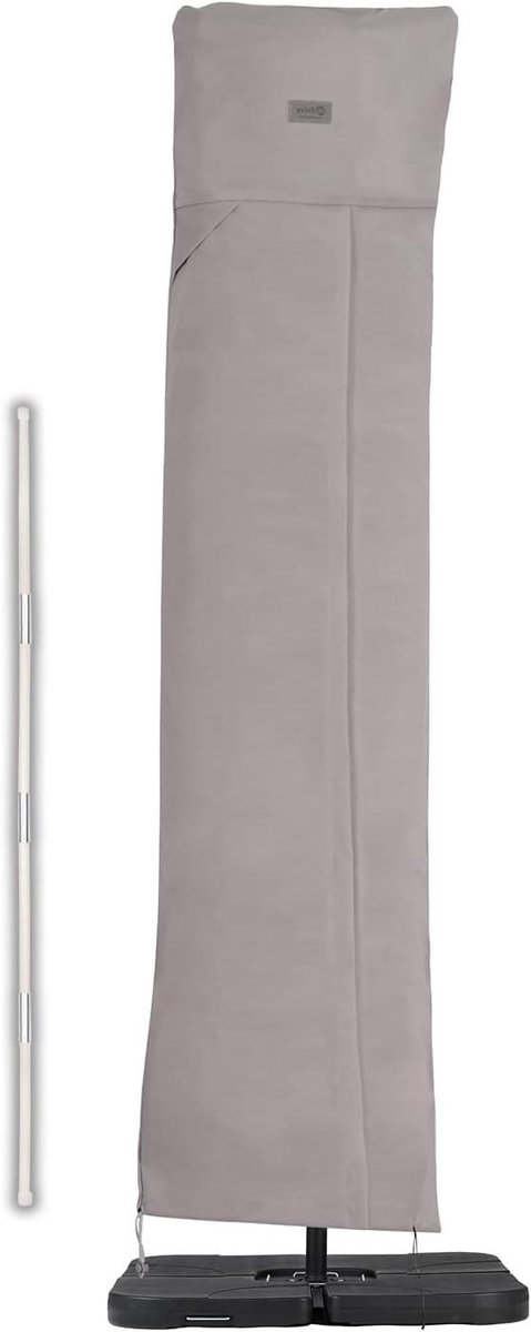 Parasolhoes Zweefparasol - Beschermhoes Tuin - Terras Beschermen - Ventilatie Openingen - 260 x 65 cm - Grijs