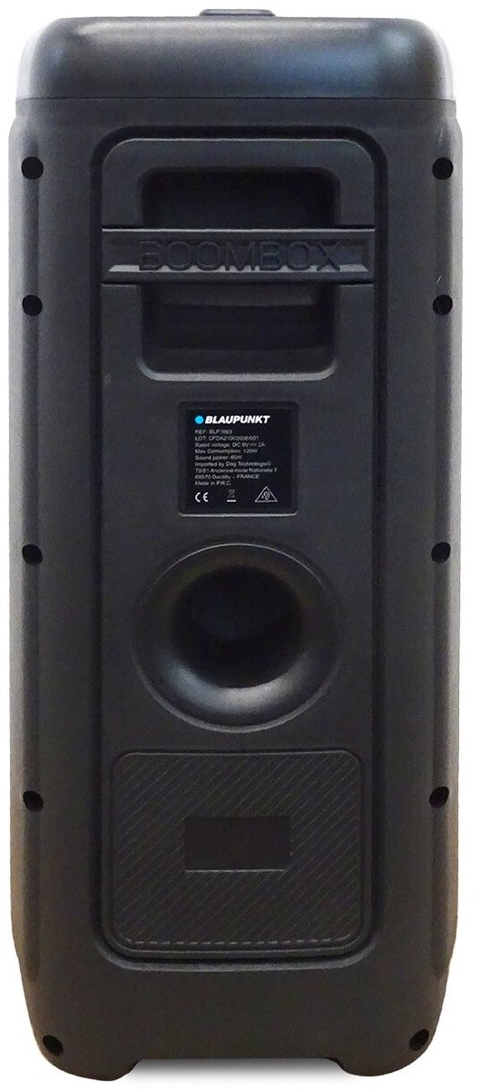 Blaupunkt BLP3963 Partybox met Microfoon - Bluetooth Karaokespeaker - LED-verlichting - 40 W RMS - Zwart van Blaupunkt — afbeelding 5